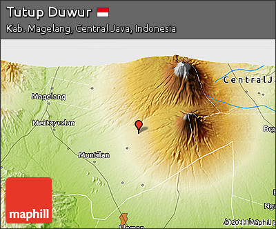 Physical 3D Map of Tutup Duwur