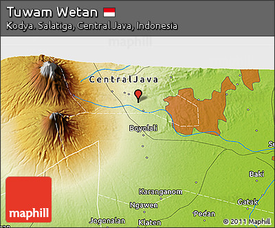 Physical 3D Map of Tuwam Wetan