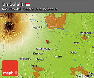 Physical 3D Map of Umbulalit