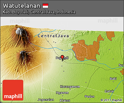 Physical 3D Map of Watutelanan