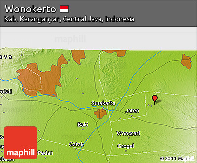 Physical 3D Map of Wonokerto
