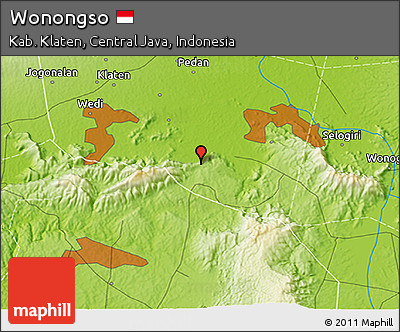 Physical 3D Map of Wonongso
