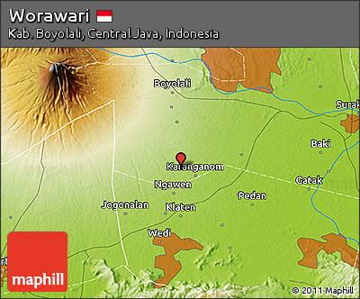 Physical 3D Map of Worawari