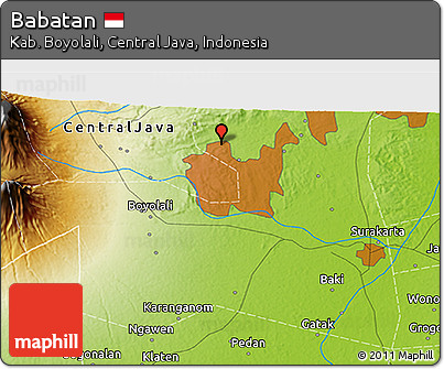 Physical 3D Map of Babatan