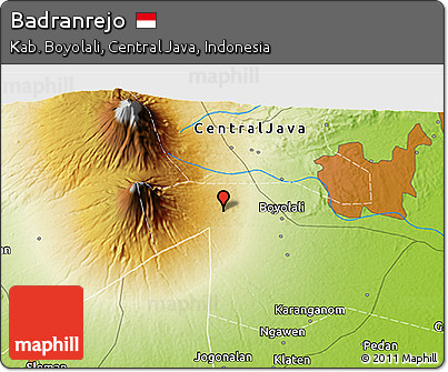 Physical 3D Map of Badranrejo