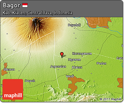 Physical 3D Map of Bagor