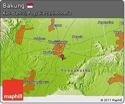 Physical 3D Map of Bakung