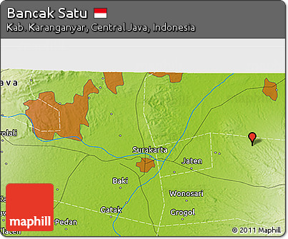 Physical 3D Map of Bancak Satu
