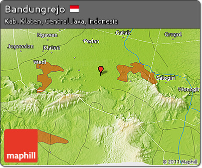 Physical 3D Map of Bandungrejo