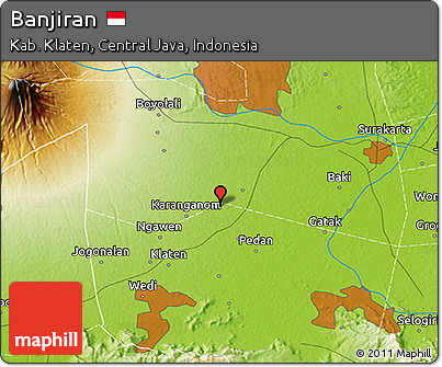 Physical 3D Map of Banjiran