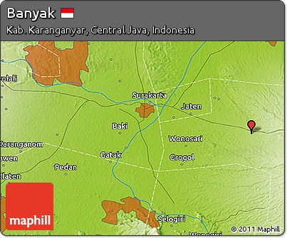 Physical 3D Map of Banyak