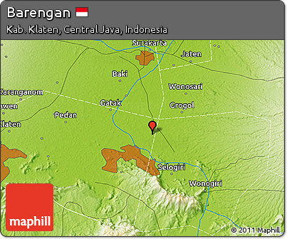Physical 3D Map of Barengan