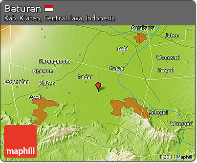 Physical 3D Map of Baturan