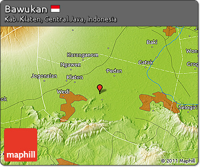 Physical 3D Map of Bawukan