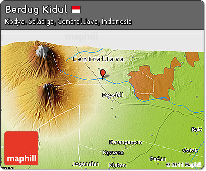 Physical 3D Map of Berdug Kidul