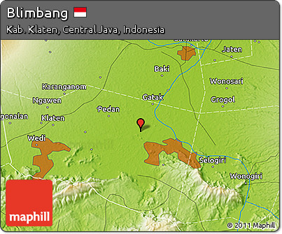 Physical 3D Map of Blimbang