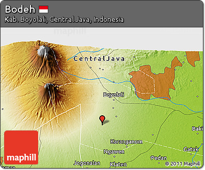 Physical 3D Map of Bodeh