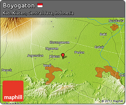 Physical 3D Map of Boyogaton