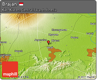 Physical 3D Map of Brajan