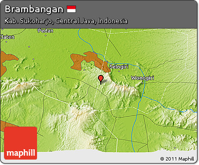 Physical 3D Map of Brambangan