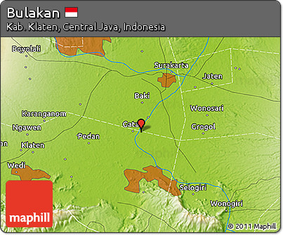 Physical 3D Map of Bulakan