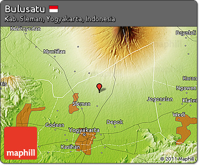 Physical 3D Map of Bulusatu