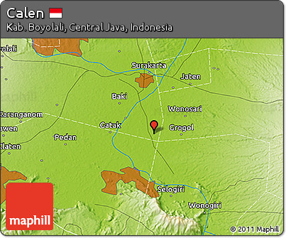 Physical 3D Map of Calen