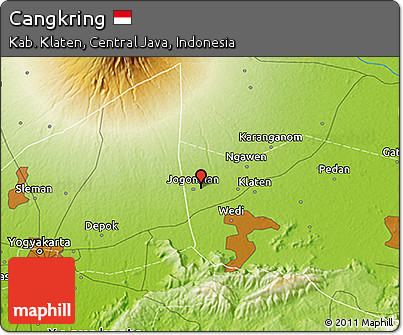 Physical 3D Map of Cangkring