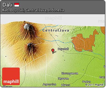 Physical 3D Map of Dali