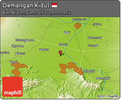 Physical 3D Map of Demangan Kidul
