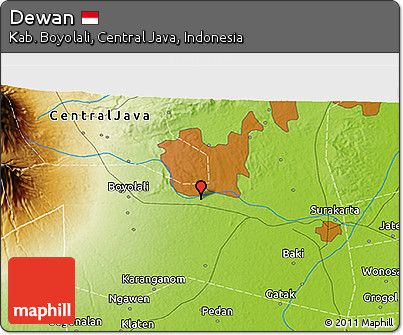 Physical 3D Map of Dewan