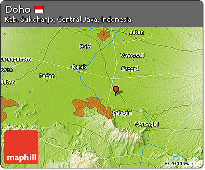 Physical 3D Map of Doho