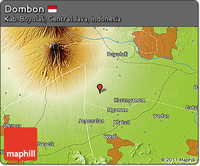 Physical 3D Map of Dombon