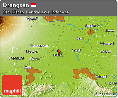 Physical 3D Map of Drangsan