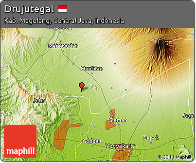 Physical 3D Map of Drujutegal