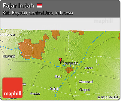 Physical 3D Map of Fajar Indah