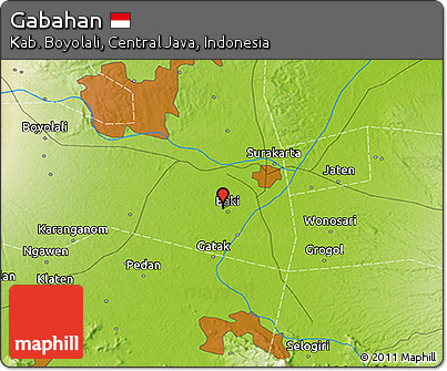 Physical 3D Map of Gabahan