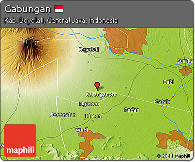 Physical 3D Map of Gabungan