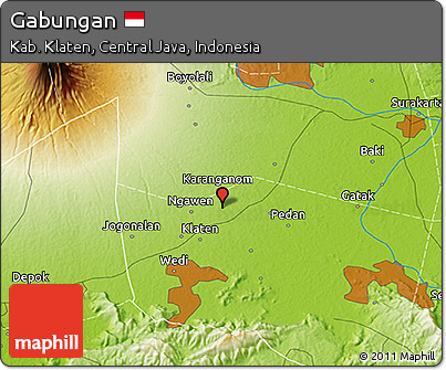 Physical 3D Map of Gabungan