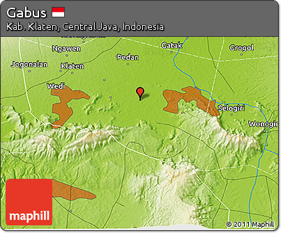 Physical 3D Map of Gabus