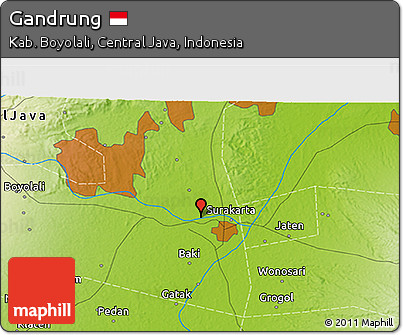 Physical 3D Map of Gandrung
