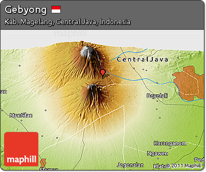 Physical 3D Map of Gebyong