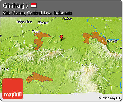 Physical 3D Map of Giriharjo