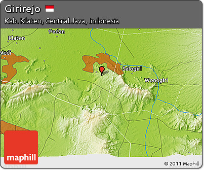 Physical 3D Map of Girirejo