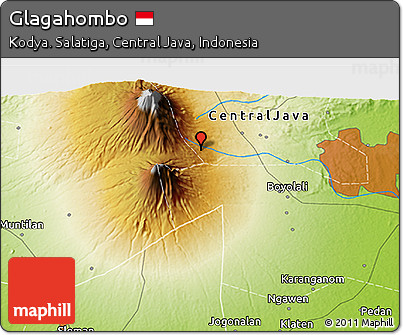 Physical 3D Map of Glagahombo
