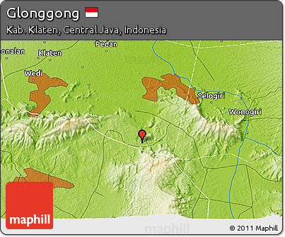 Physical 3D Map of Glonggong
