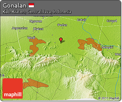 Physical 3D Map of Gonalan