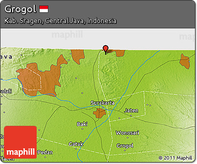 Physical 3D Map of Grogol