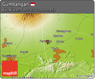 Physical 3D Map of Gumbangan