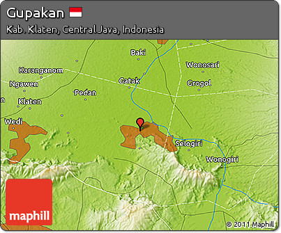 Physical 3D Map of Gupakan